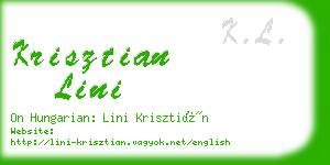 krisztian lini business card